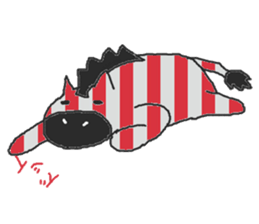 Fashionable zebra sticker #3637956