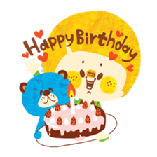 Boy and Blue bear 2 sticker #3638919