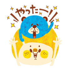 Boy and Blue bear 2 sticker #3638921