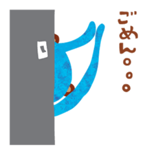 Boy and Blue bear 2 sticker #3638930