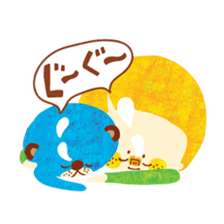 Boy and Blue bear 2 sticker #3638942