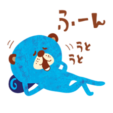 Boy and Blue bear 2 sticker #3638944