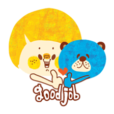 Boy and Blue bear 2 sticker #3638950