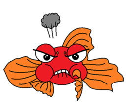 Funny Goldfish sticker #3640359
