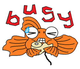 Funny Goldfish sticker #3640360