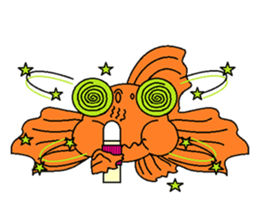 Funny Goldfish sticker #3640365