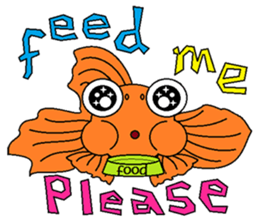 Funny Goldfish sticker #3640366