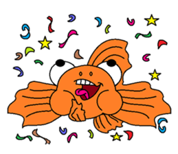 Funny Goldfish sticker #3640368