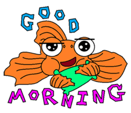 Funny Goldfish sticker #3640369