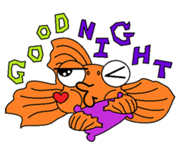 Funny Goldfish sticker #3640370