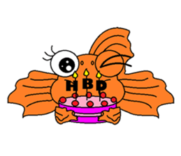 Funny Goldfish sticker #3640371