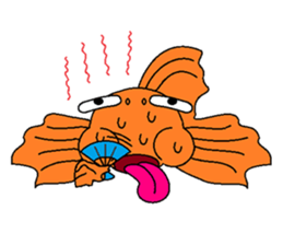Funny Goldfish sticker #3640373