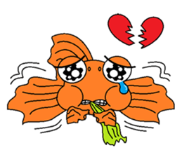 Funny Goldfish sticker #3640374