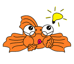 Funny Goldfish sticker #3640375