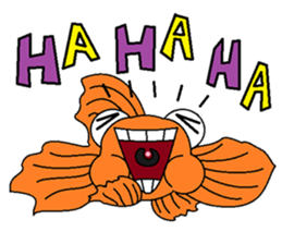 Funny Goldfish sticker #3640378