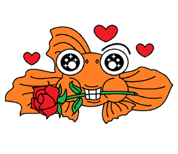 Funny Goldfish sticker #3640379