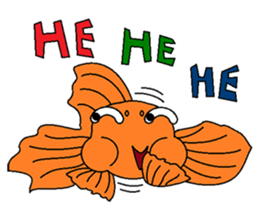 Funny Goldfish sticker #3640381