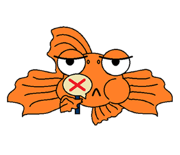 Funny Goldfish sticker #3640382