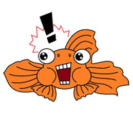 Funny Goldfish sticker #3640386