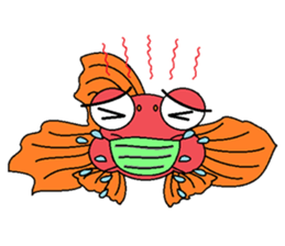 Funny Goldfish sticker #3640388