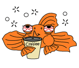Funny Goldfish sticker #3640394