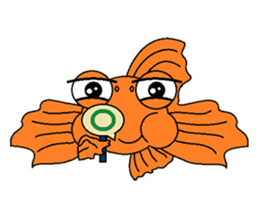 Funny Goldfish sticker #3640398