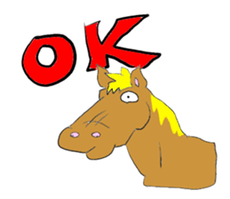 Cute horse sticker #3640839