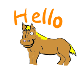 Cute horse sticker #3640846