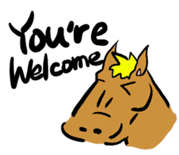 Cute horse sticker #3640856