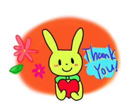 Polite and cute Rabbit sticker #3641042