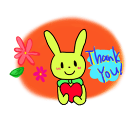Polite and cute Rabbit sticker #3641042