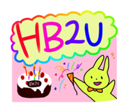 Polite and cute Rabbit sticker #3641069