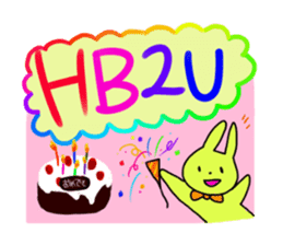 Polite and cute Rabbit sticker #3641069