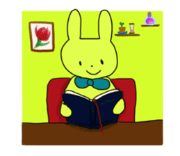 Polite and cute Rabbit sticker #3641073