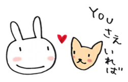 Rabbit and friends2 sticker #3641940