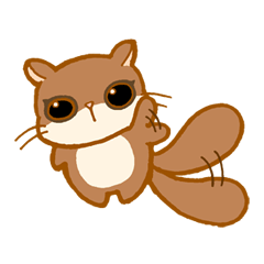 Kawaii!.Sticker of Flying squirrel
