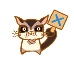 Kawaii!.Sticker of Flying squirrel sticker #3642344