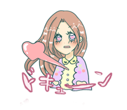 The girl who is in love! sticker #3642550