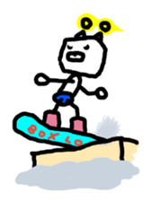 RoboBear loves Snowboarding and Trick sticker #3642864