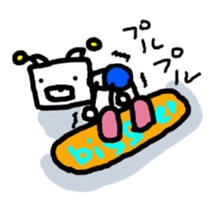 RoboBear loves Snowboarding and Trick sticker #3642871