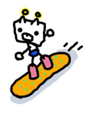 RoboBear loves Snowboarding and Trick sticker #3642872