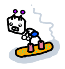RoboBear loves Snowboarding and Trick sticker #3642876