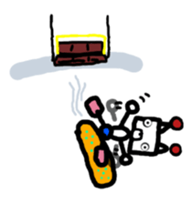 RoboBear loves Snowboarding and Trick sticker #3642878