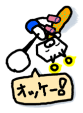 RoboBear loves Snowboarding and Trick sticker #3642881