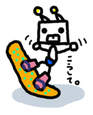 RoboBear loves Snowboarding and Trick sticker #3642883