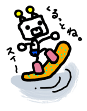 RoboBear loves Snowboarding and Trick sticker #3642886