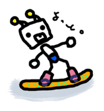 RoboBear loves Snowboarding and Trick sticker #3642887