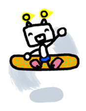 RoboBear loves Snowboarding and Trick sticker #3642891