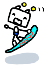 RoboBear loves Snowboarding and Trick sticker #3642892