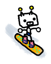 RoboBear loves Snowboarding and Trick sticker #3642894